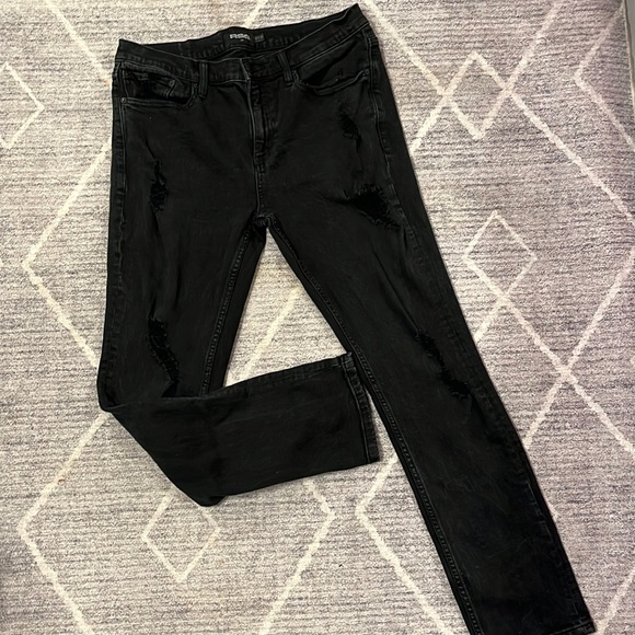 RSQ SLIM BLACK SKINNY JEANS - Picture 1 of 8